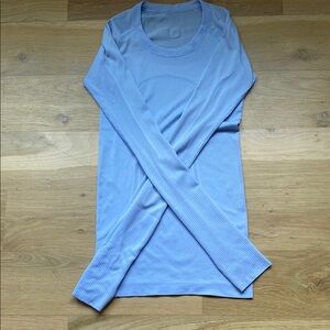 Lululemon - Swift Stride light blue workout shirt